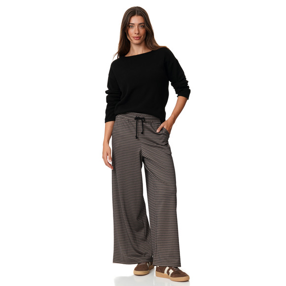 Damen Wide-Leg-Hose im Karo-Look