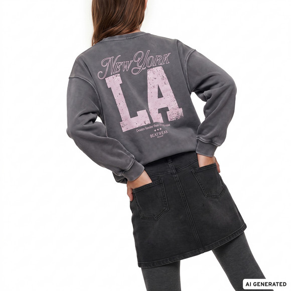 Mädchen Sweatshirt mit Print