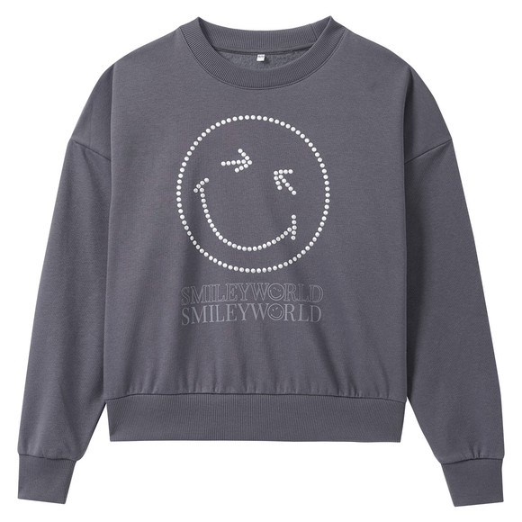 SmileyWorld Sweatshirt mit Ziersteinchen
