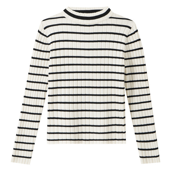 Mädchen Langarmshirt mit Rippstruktur