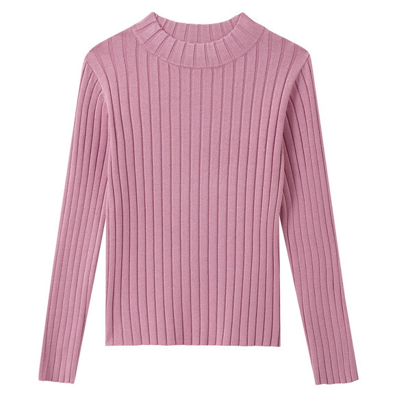 Mädchen Langarmshirt mit Rippstruktur