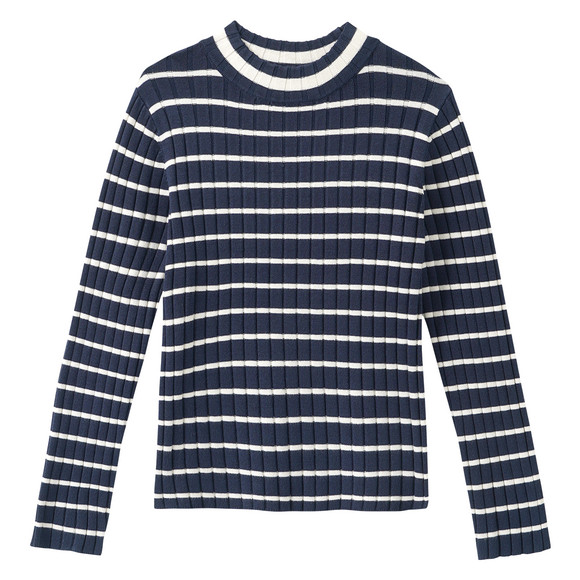 Mädchen Langarmshirt mit Rippstruktur