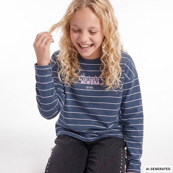 Mädchen Langarmshirt mit Rücken-Print