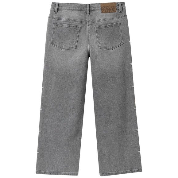 Mädchen Wide-Leg-Jeans mit verstellbarem Bund