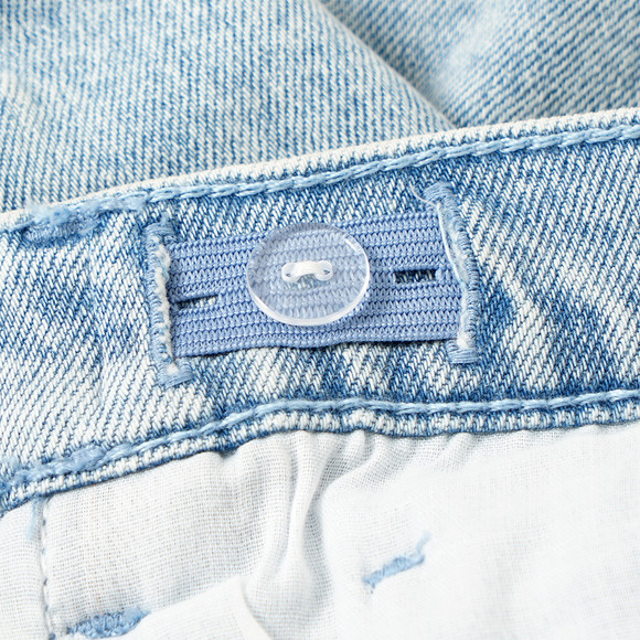 Mädchen Wide-Leg-Jeans mit verstellbarem Bund