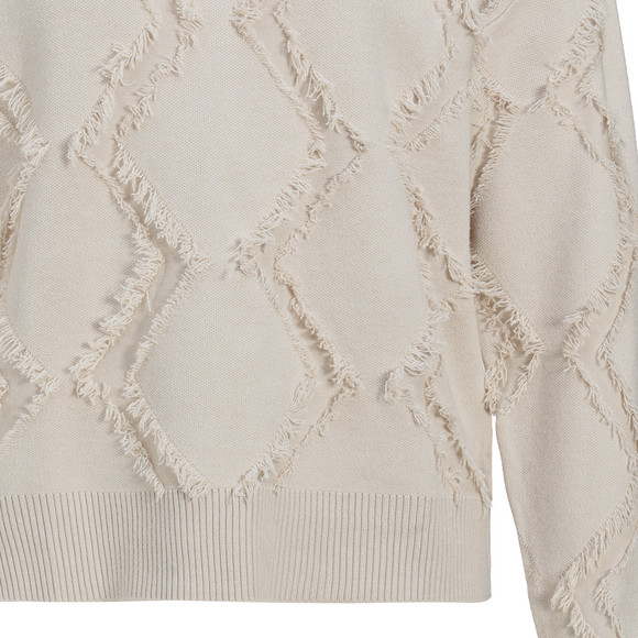 Damen Strickpullover mit Fransen