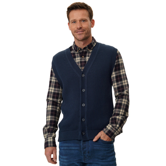 Herren Strickweste aus Rippstrick