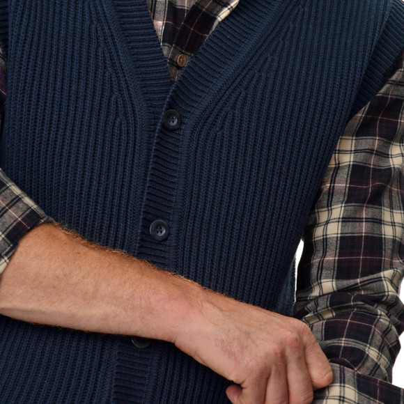 Herren Strickweste aus Rippstrick