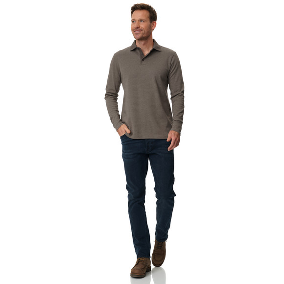 Herren Poloshirt mit leichten Streifen