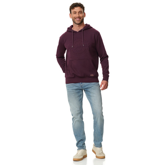 Herren Hoodie mit geprägtem Schriftzug