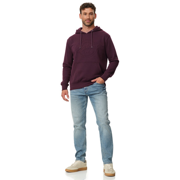 Herren Hoodie mit geprägtem Schriftzug