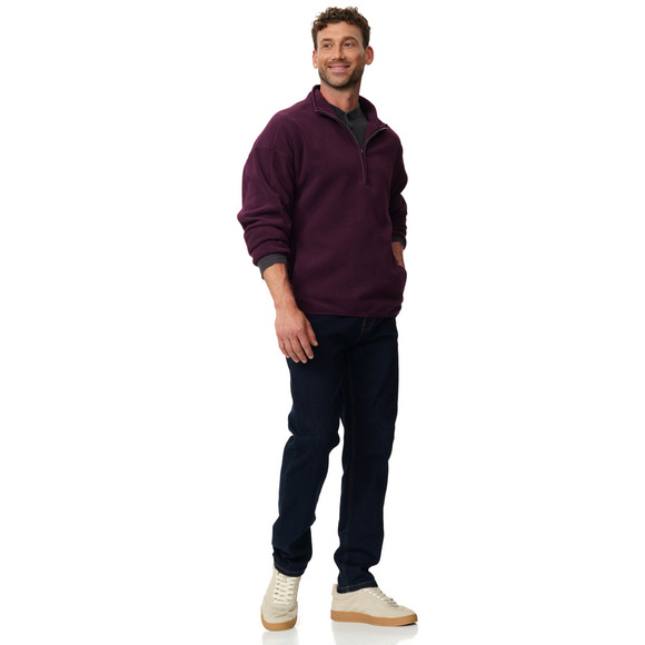 Herren Fleecetroyer mit Stehkragen