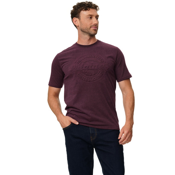 Herren T-Shirt mit 3D-Prägung