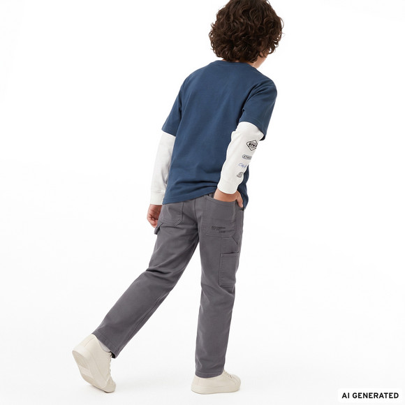 Jungen Straight-Jeans mit Stickerei