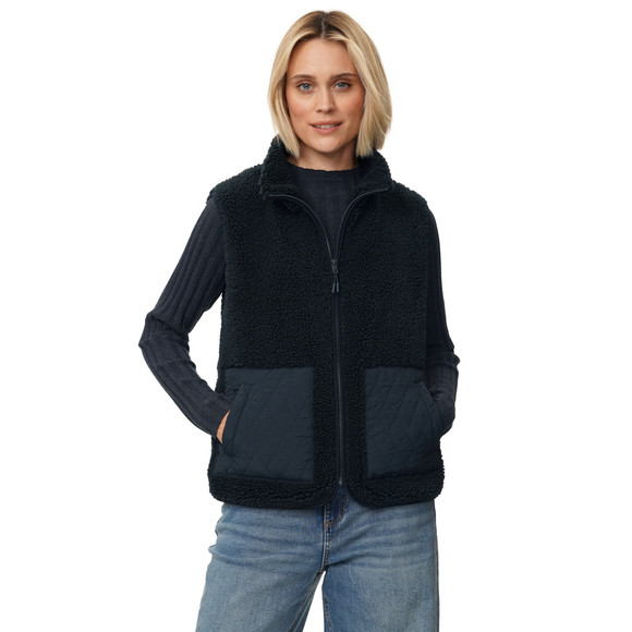 Damen Teddyweste mit Reißverschluss