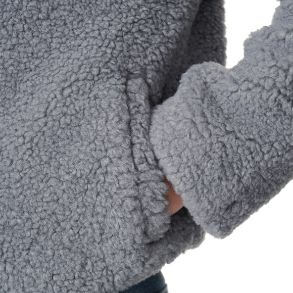Damen Teddyjacke mit Knopfleiste