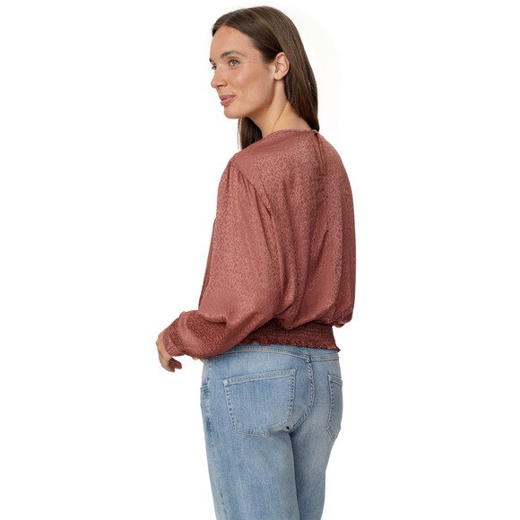 Damen Bluse in Knitter-Optik