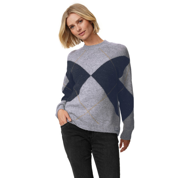 Damen Strickpullover mit Rautenmuster