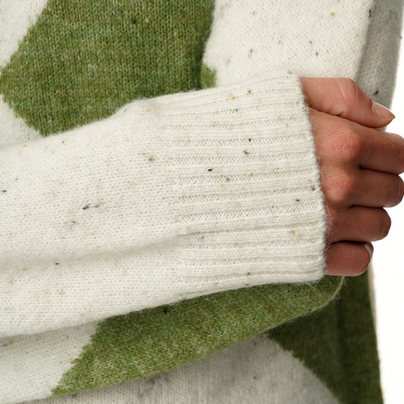 Damen Strickpullover mit Rautenmuster