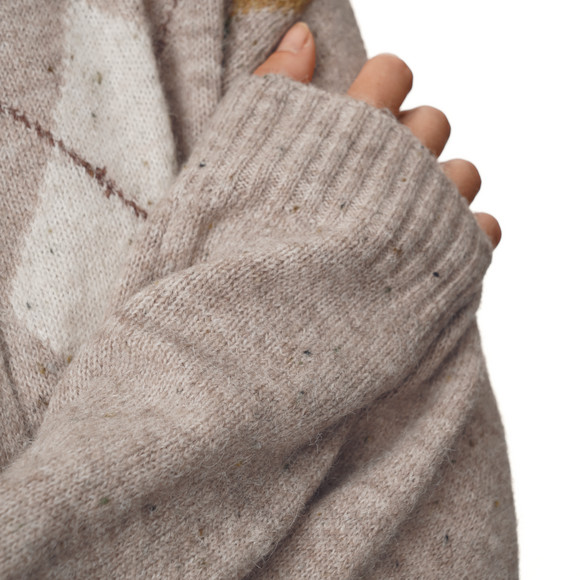 Damen Strickjacke mit Rautenmuster
