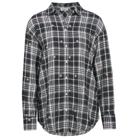Damen Bluse mit Blüten-Stickerei