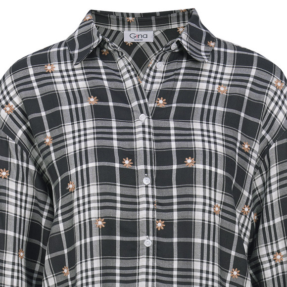 Damen Bluse mit Blüten-Stickerei