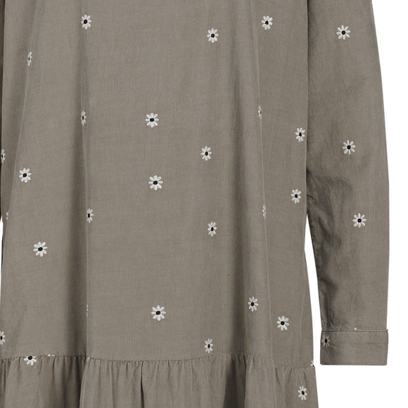 Damen Cord-Kleid mit Stickereien