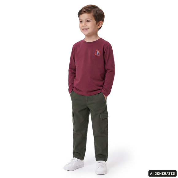 Jungen Langarmshirt mit kleinem Print