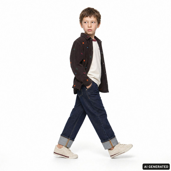 Jungen Jeans mit Umschlag