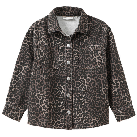 Meisjesovershirt met luipaardprint
