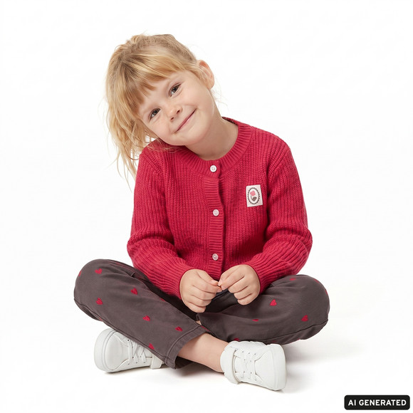 Meisjesvest met wol