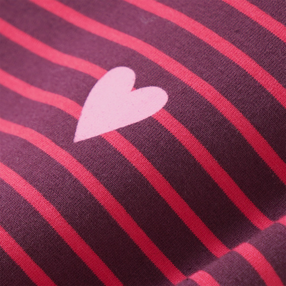Meisjes-T-shirt met lange mouwen en strepen