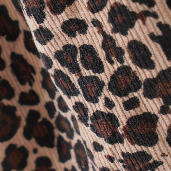 Meisjesbroek van corduroy met luipaardprint