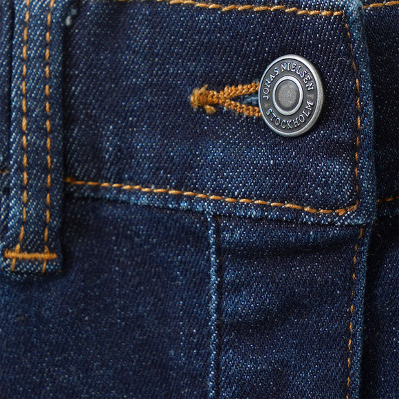 Jeansrok voor meisjes met bloemenborduursel