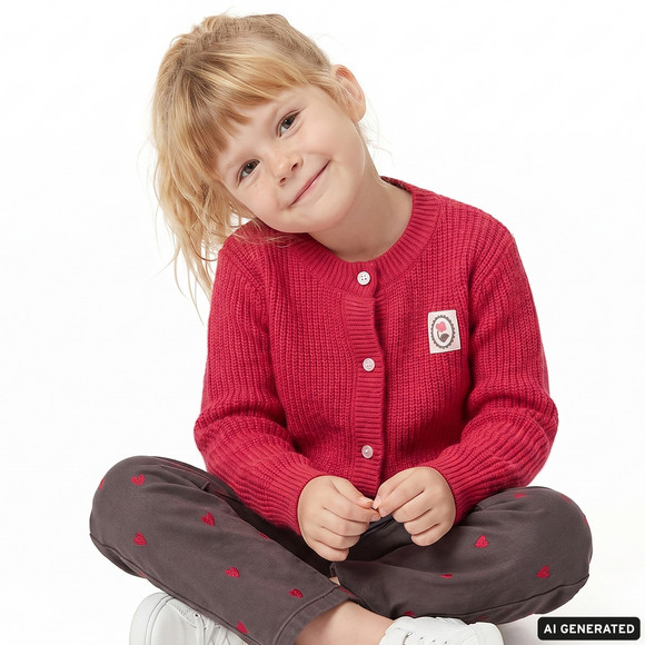 Meisjesjeans met all-over-borduursel