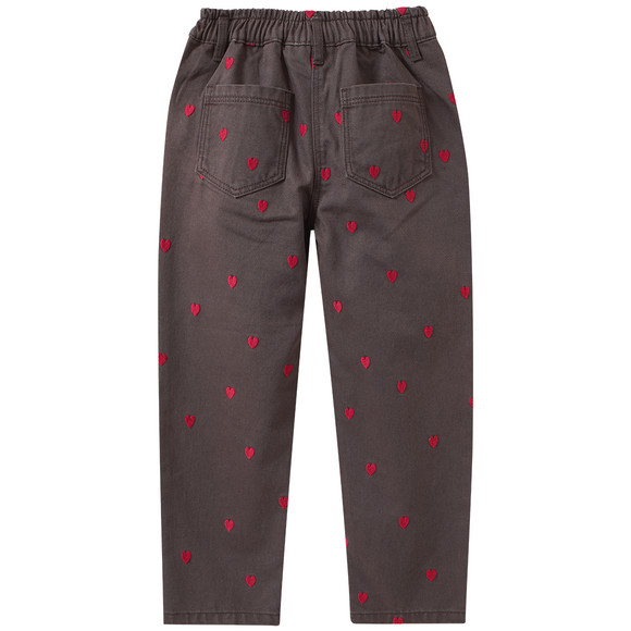 Meisjesjeans met all-over-borduursel