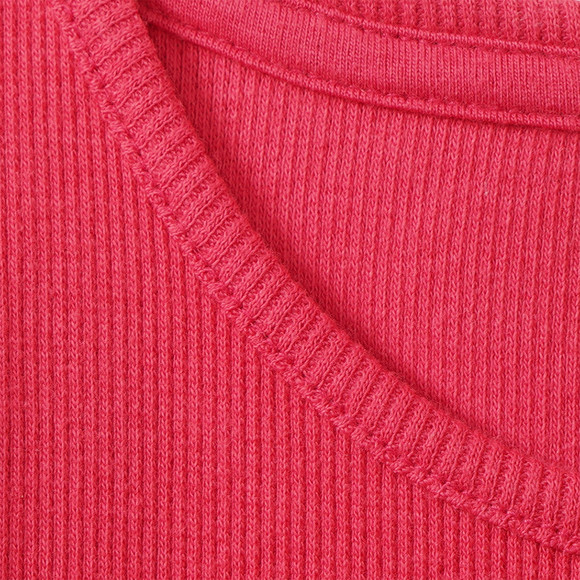 Mädchen Langarmshirt in Rippstruktur