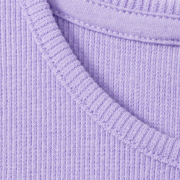 Mädchen Langarmshirt in Rippstruktur