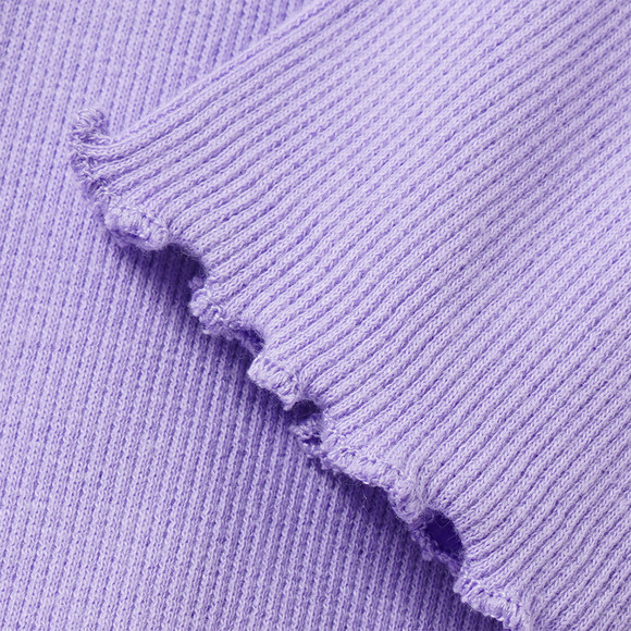 Mädchen Langarmshirt in Rippstruktur