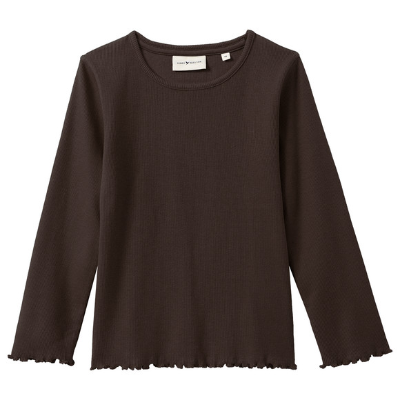 Meisjes-shirt met lange mouwen en geribbel...