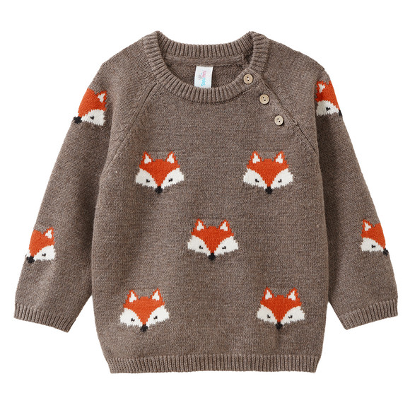 Baby Strickpullover mit Fuchs-Motiven