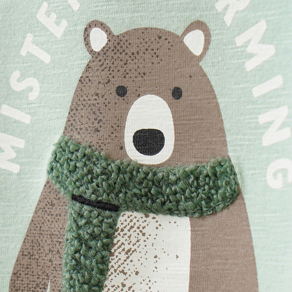 Baby Langarmshirt mit Bär-Motiv
