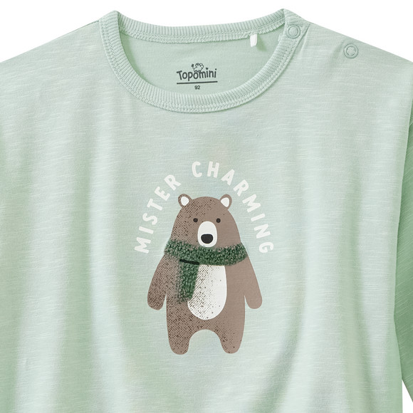 Baby Langarmshirt mit Bär-Motiv