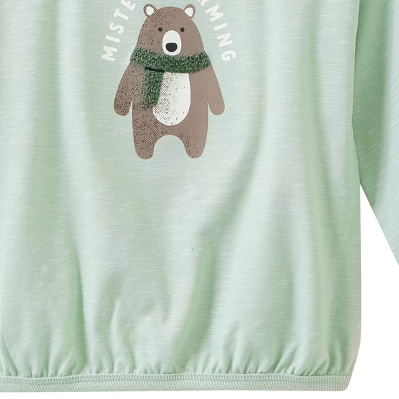 Baby Langarmshirt mit Bär-Motiv
