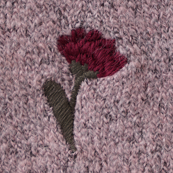 Baby Strickpullover mit Blumen-Stickerei