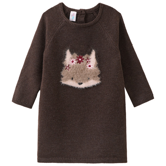 Baby Strickkleid mit Fuchs-Motiv