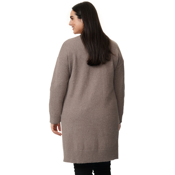 Damen Long-Strickjacke aus Glattstrick