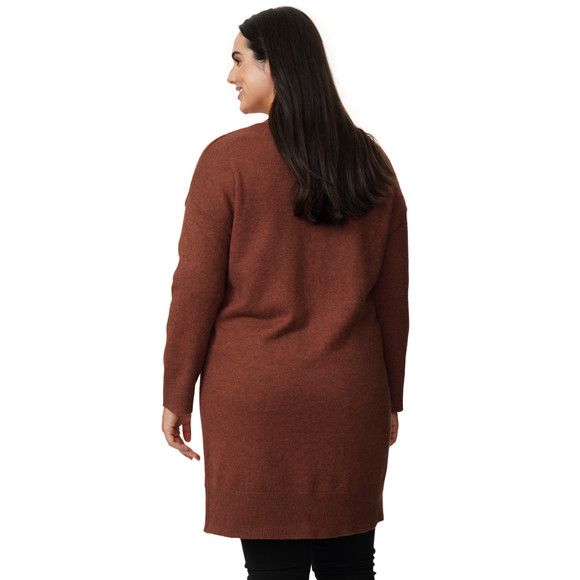 Damen Long-Strickjacke aus Glattstrick