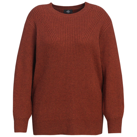 Damen Strickpullover mit Rippstruktur