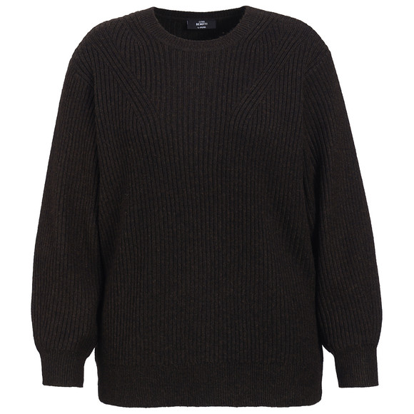 Damen Strickpullover mit Rippstruktur